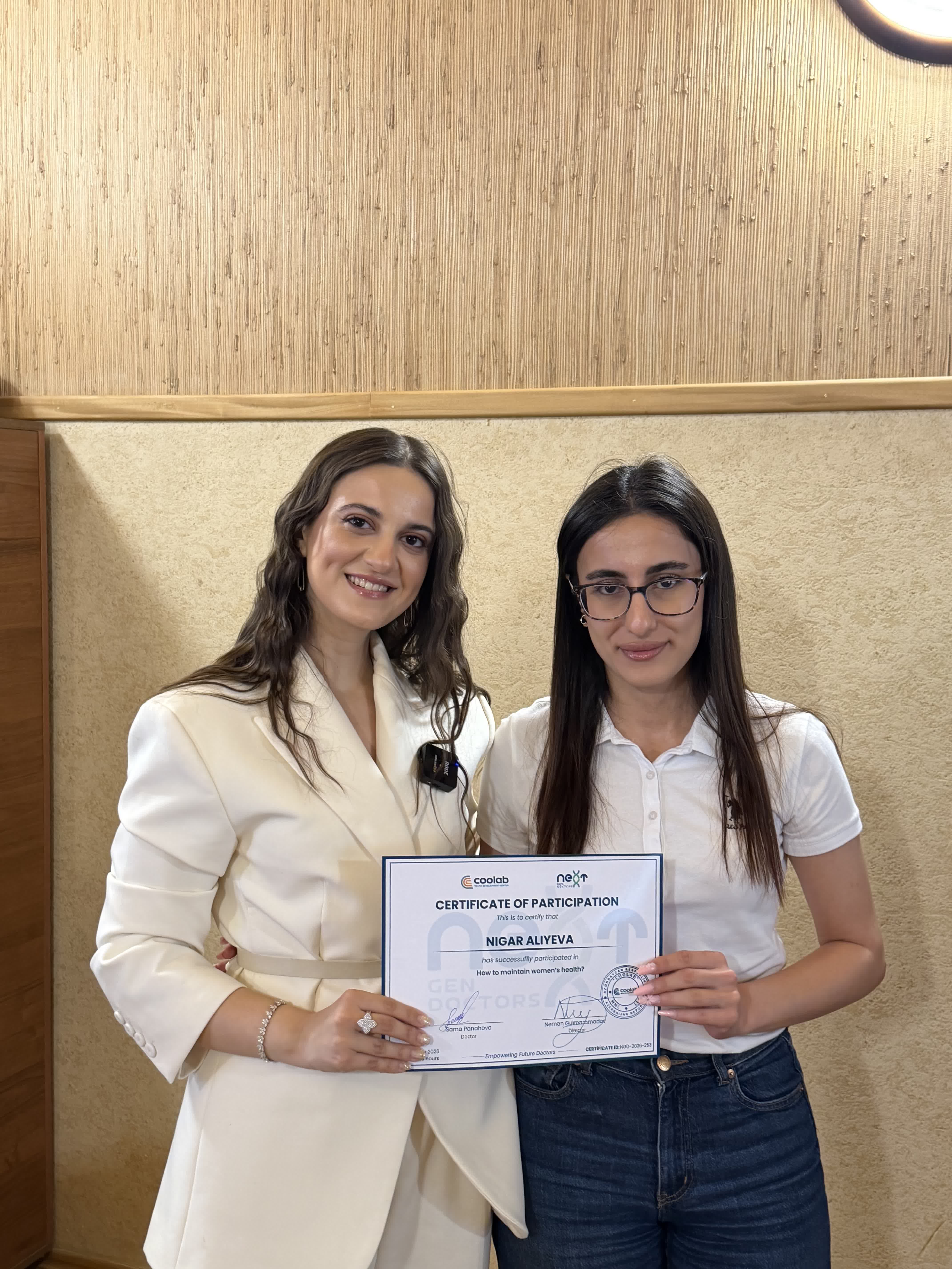 Səma Pənahova seminarı — sertifikat təqdimatı