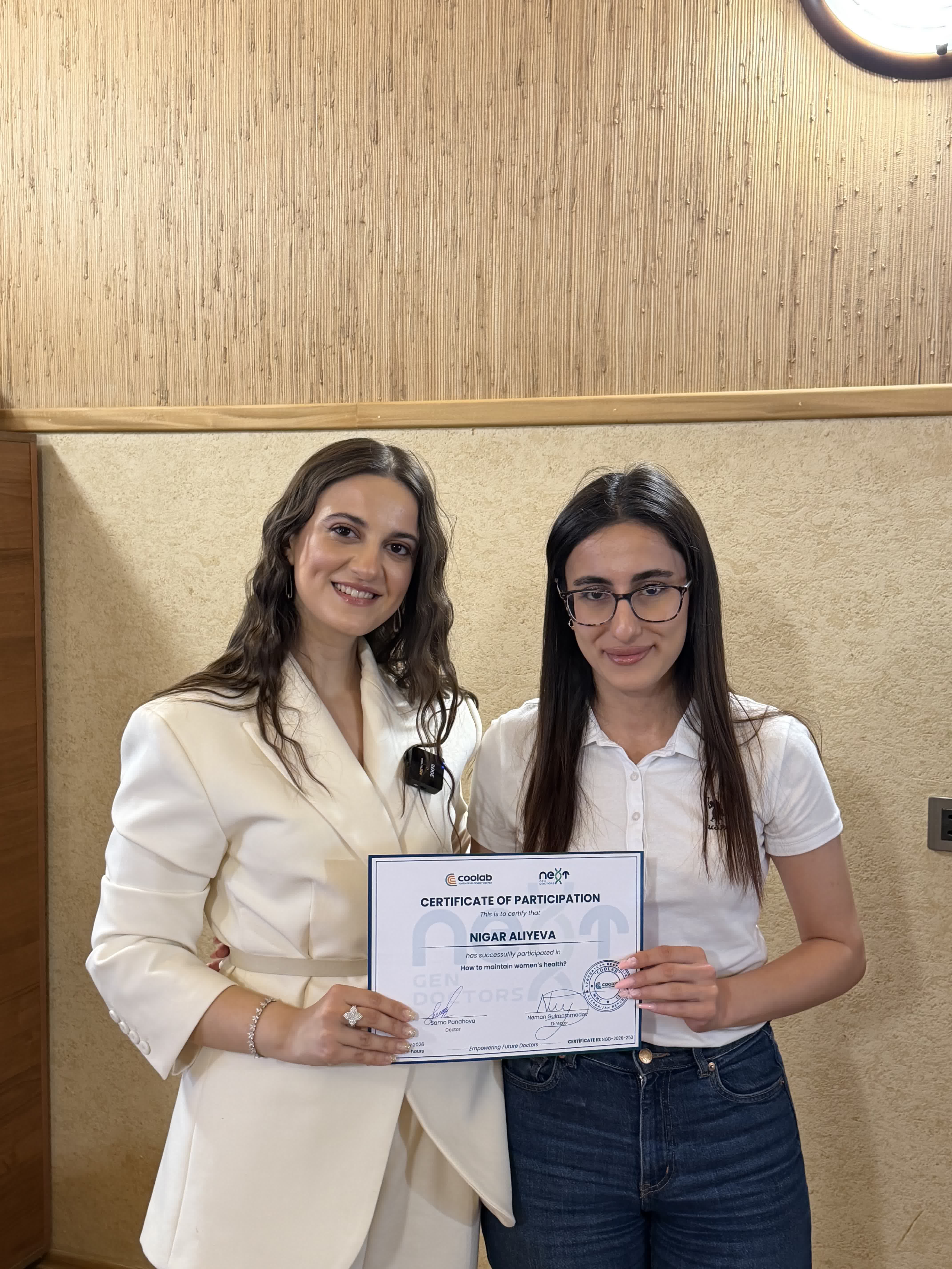 Səma Pənahova seminarı — sertifikat təqdimatı